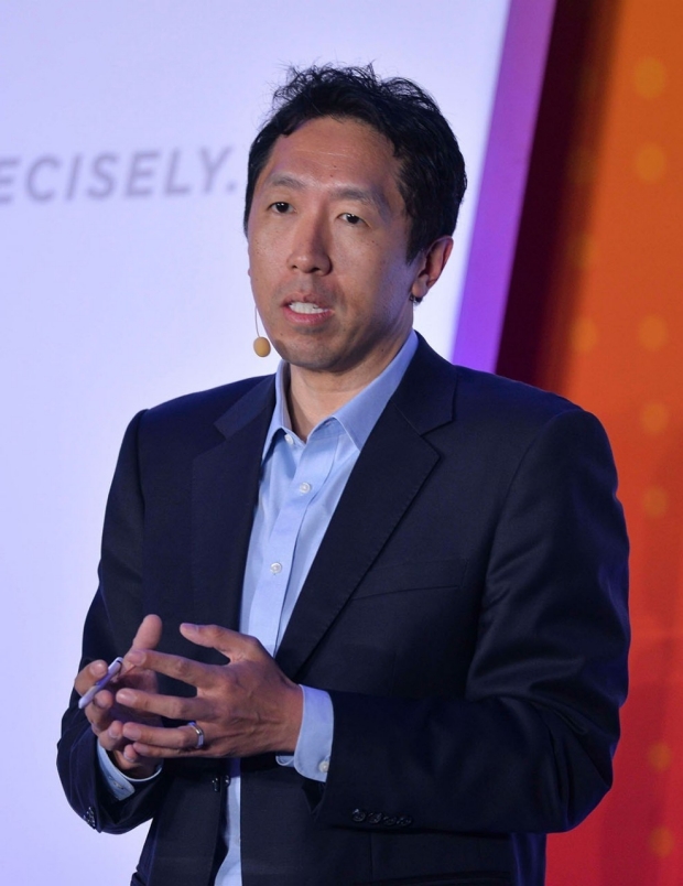 Computer scientist Andrew Ng discussed artificial intelligence at the conference.