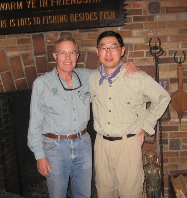 John Snyder, '59, MD, and Seung Kim, MD/PhD '92